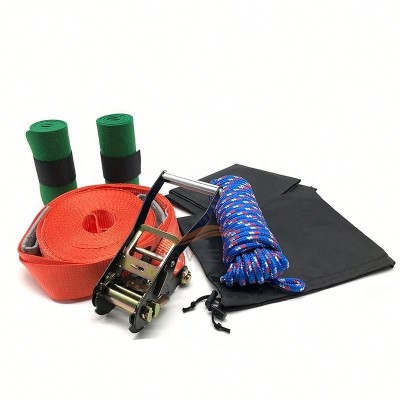 Equipments 15M With A Bonus Carrying Bag balance training warrior obstacle course for kids Slackline Slack Line Kit