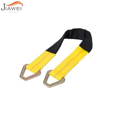 Axle Strap Car Towing Tie Down accessories with protective sleeve and D-Rings